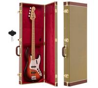 VEVOR Estuche Rígido para Guitarra Eléctrica de 39 Pulgadas 99,1 cm Dorado, Rectangular, para Guitarras ST/Tele, con Cerradura, Acolchado, Llave, Compartimento para Accesorios, Resistente al Desgaste