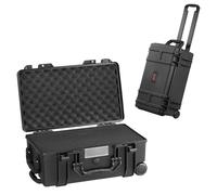 VEVOR Estuche Rígido Resistente a la Intemperie de 550 x 340 x 240 mm, Estuche Resistente con Espuma Precortada, Ruedas y Asas Retráctiles para Viajes, Caza, Uso Militar, Táctico, Impermeable IP67