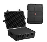 VEVOR Estuche Rígido Resistente a la Intemperie de 620 x 490 x 225 mm, Estuche Protector Resistente con Espuma Precortada, Asas Retráctiles para Viajes, Caza, Uso Militar, Táctico, Impermeable IP67