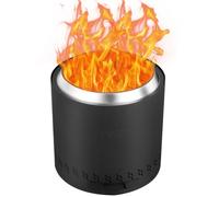 VEVOR Estufa de fuego sin humo Bonfire, alto: 15,4 pulgadas x diámetro: 15,7 pulgadas, chimeneas de leña con cenicero extraíble, brasero portátil para exteriores de acero inoxidable SUS430, para acamp