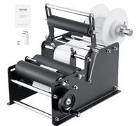VEVOR Etiquetadora Redonda Manual, 15-20pcs/min, Aplicador de Etiquetas para Botellas Redondas, Etiquetadora Manual Ajustable Adecuada para Etiquetas de Botellas Longitud/Ancho Entre 10-130 mm