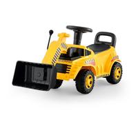 VEVOR Excavadora Correpasillos, Excavadora para Niños 107 x 29 x 54 cm con Sistema Antivuelco y Compartimento Bajo el Asiento, Capacidad de 25 kg, Andador para Niños de 19 a 36 Meses, Amarillo