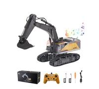 VEVOR Excavadora de Juguete con Control Remoto de Escala 1:14, Excavadora RC 22 Canales con Pala de Metal, Luces y Sonidos, Vehículos de Construcción Completamente Funcionales de Juguete para Niños