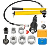 VEVOR Expansor de tubo de escape hidráulico tamaño 1-5/8" a 4-1/4" estirador de tubo hidráulico manual 10T 4 troqueles 2 cajas de almacenamiento para tubos de cobre y aluminio reparación de automóvil