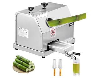 VEVOR Exprimidor Manual de Caña de Azúcar, Capacidad de Producción 50 KG/H, Puerto 62 mm, Máquina de Jugo con Ruedas, Extractor de Acero Inoxidable, Prensador para Uso Doméstico Comercial Restaurante