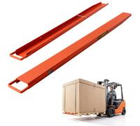 VEVOR Extensiones de Horquillas 2130 x 115 mm, Carga Máx. 2086,5 kg, 1 Par | para Carretilla Elevadora, con Bloqueo Inferior, Anillo de Retención, Instalación sin Herramientas y Horquillas de 106,7 mm