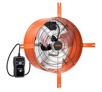 VEVOR Extractor de Aire para Ático 38,1 cm 1650 CFM Ventilador de Hastial | para Garaje, Almacén y Taller, con Termostato Ajustable de 0-60 °C, Acero Q235A y Cable de Alimentación Integrado de 2 m