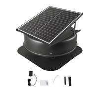 VEVOR Ventilador de Techo para Ático Solar Inteligente de 42 W con Termostato, Control Remoto, Flujo de Aire de 2800 CFM, Motor de CC sin Escobillas Incorporado para Refrigeración, Φ565 x 255 mm