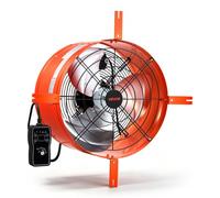 VEVOR Extractor de Aire para Ático de 2940 CFM, Ventilador de Ático 40,6 cm, Termostato Ajustable, Acero Q235A, Cable de Alimentación de 2 m, Cable de Control de 1 m para Garajes, Almacenes y Talleres