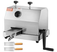 VEVOR Exprimidor de caña de azúcar comercial, 50 kg/h Máquina de exprimidor de caña de azúcar de alto rendimiento con 3 rodillos de acero inoxidable, Entrada grande de 2,4 pulgadas, Exprimidor manual