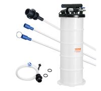 VEVOR Extractor de Fluido Bomba de Vacío de Succión 6,5 L Cambio de Aceite de Motor Neumático/Manual con Manómetro Manguera de Succión Cambio de Aceite para Evacuación de Fluidos Automotrices al Vacío