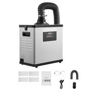 VEVOR Extractor de Humos de Soldadura 145 W Flujo de Aire de 510 m³/h, Absorbedor de Humos de Soldadura con Motor sin Escobillas, 10 Velocidades, Control Remoto, para Grabado Láser, Impresión 3D