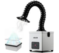 VEVOR Extractor de Humos de Soldadura 43 W, Sistema de Filtración de 3 Etapas, Flujo de Aire de 180 m³/h, Absorbedor de Humos de Soldadura con Motor sin Escobillas, Manguera Flexible de 360°