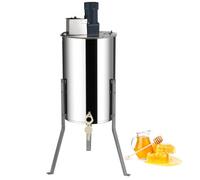 VEVOR Extractor de Miel Eléctrico, 2/4 Marcos, Centrífuga Separadora de Miel 140 W Acero Inoxidable con Tapa Adecuado Nido de Abeja Tamaño Profundo 48x23 cm Mediano 48x16 cm Altura Regulable