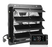 VEVOR Extractor de Persiana con Controlador de Temperatura y Humedad, Motor EC, 2650 CFM, Ático de Montaje en Pared Ajustable de 10 Velocidades, para Invernaderos, Garajes, Cobertizos 40,9 x 49,7 cm