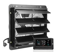 VEVOR Extractor de Persiana con Controlador de Temperatura y Humedad, Motor EC, 2650 CFM, Ático de Montaje en Pared Ajustable de 10 Velocidades, para Invernaderos, Garajes, Cobertizos 40,9 x 49,7 cm