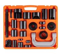 VEVOR Extractor de Rótulas 25 Piezas Extractor de Rótulas de Acero con Adaptadores de Varios Tamaños Kit de Extracción e Instalación de Rótulas U-Joint Pasador de Anclaje de Freno Vehículos 2WD 4WD