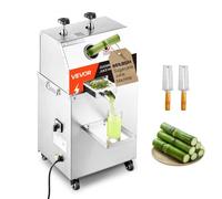 VEVOR Extractor Eléctrico de Zumo de Caña Exprimidor de Caña de Azúcar 750W 300kg/h Alto Rendimiento con 3 Rodillos Exprimidor de Cítricos de Entrada Grande para Extracción de Zumo Doméstico Comercial