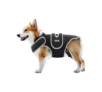VEVOR Faja Ortopédica para Perros para IVDD, Faja Lumbar con Ribete Reflectante, Soporte para la Columna Vertebral para Perros para Arnés de Soporte Espinal Pre y Posquirúrgico, Talla M, Negro