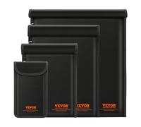 VEVOR Faraday Bags, Paquete de 4 Fundas Faraday para Computadora Portátil, Tableta, Teléfono y Radio (10,6 x 7,8"), Soporte de Bloqueo de Señal Ignífugo, Bloqueador de Funda Antirrobo y Antipiratería