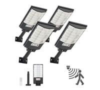 VEVOR Farolas Solares para Exteriores de 500 W, 50 000 LM, Iluminación de Seguridad LED con Sensor de Movimiento, IP65, Resistente al Agua, Ideal para Patios, Calles, Entradas de Vehículos, 4 uds