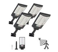 VEVOR Farolas Solares para Exteriores de 500 W, 50 000 LM, Iluminación de Seguridad LED con Sensor de Movimiento, IP65, Resistente al Agua, Ideal para Patios, Calles, Entradas de Vehículos, 4 uds