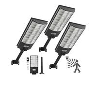 VEVOR Farolas Solares para Exteriores de 8000 W, 450 000 LM, Iluminación para Estacionamientos de Anochecer a Amanecer, con Sensor de Movimiento, Impermeable IP65, para Entrada de Vehículos, 3 uds