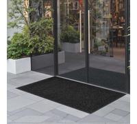 VEVOR Felpudo para Puerta de Entrada, Interior y Exterior, Elegante Alfombra de Tiras Largas con Reverso PVC, Resistente y Lavable, para Pasillo, Balcón y Garaje, Color Gris, 1524 x 914 x 7 mm
