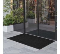 VEVOR Felpudo para Puerta de Entrada, Interior y Exterior, Elegante Alfombra de Tiras Largas con Reverso PVC, Resistente y Lavable, para Pasillo, Balcón y Garaje, Color Gris, 1524 x 914 x 7 mm