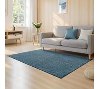 VEVOR Felpudo para Puerta de Entrada, Interior y Exterior, Moderno y Elegante, con Reverso PVC, Resistente, Lavable, para Pasillo, Balcón y Garaje, sin Estampado, Azul Pizarra, 1829 x 1219 x 7 mm