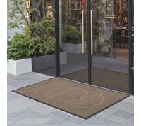 VEVOR Felpudo para Puerta de Entrada, para Interior y Exterior, Moderno y Elegante, con Reverso TPE, Resistente, Lavable, para Pasillo, Balcón y Garaje, Patrón Impreso, Marrón, 1194 x 813 x 7 mm