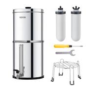 VEVOR Filtro de Agua por Gravedad 8,5L Nivel Visible Filtros de Carbón Cerámica