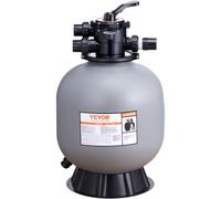 VEVOR Filtro de Arena, 22 Pulgadas, caudal de hasta 55 GPM, Sistema de Filtro de Arena para Piscina sobre el Suelo con válvula multipuerto de 7 vías, retrolavado, Enjuague, recirculación, residuos