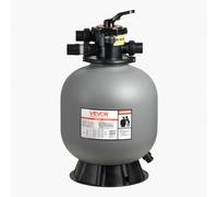 VEVOR Filtro de Arena de 508 mm y 189,3 LPM, para Piscinas Elevadas Enterradas, PE, con Válvula Multipuerto de 7 Vías, Retrolavado, Enjuague, Recirculación, Desagüe, Invierno y Modos Cerrados