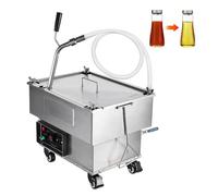 VEVOR Filtro de freidora móvil capacidad del tanque de aceite de 18L sistema de filtración de aceite con velocidad de filtración de aceite de 10 L/min sistema de filtro de aceite con ruedas giratorias