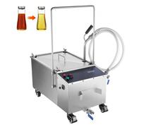 VEVOR Filtro de freidora móvil capacidad del tanque de aceite de 38L sistema de filtración de aceite con velocidad de filtración de aceite de 10 L/min sistema de filtro de aceite con ruedas giratorias