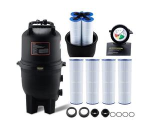 VEVOR Filtro de Piscina de Cartucho \30 m² Filtro de Piscina Enterrada Sistema de Filtración de Piscina sobre el Suelo con Filtro Mejorado a Prueba de Fugas para Jacuzzi, Spa, Piscina Inflable