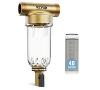 VEVOR Filtro Giratorio de 40 μm para Agua de Pozo, 3/4" GF + 1" GM, 4 T/H de Alto Flujo, para Sistemas de Filtración de Agua de Toda la Casa, Filtro de Sedimentos de Agua de Pozo, 97 x 66 x 198 mm
