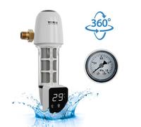 VEVOR Filtro Giratorio, Filtro de Sedimento de 40 Micrones para Agua de Pozo de Alto Flujo, para Sistemas de Filtración de Agua de Toda la Casa, Filtro de Sedimentos de Agua de Pozo 172 x 219 x 397 mm