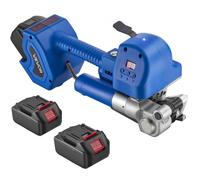 VEVOR Flejadora Eléctrica para Flejes Pet de 10-19 mm, 2 Baterías de 4000 mAh, Herramienta de Flejado Automática con Pantalla Digital, Tensión de 800-5600 N, Empacadora para Embalaje de Cajas, Palés