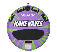 VEVOR Flotador de Arrastre Inflable para Deportes Acuáticos 130 cm, Flotador Remolcable para 2 Personas, Carga de 154 kg, con Almohadilla Antideslizante, Cubierta de Nailon, Asas Acolchadas, Morado