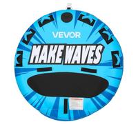 VEVOR Flotador de Arrastre Inflable para Deportes Acuáticos 159,5 cm, Flotador Remolcable para 3 Personas, Carga de 231 kg, con Almohadilla Antideslizante, Cubierta de Nailon, Asas Acolchadas, Azul