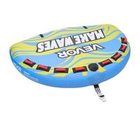 VEVOR Flotador de Arrastre Inflable para Deportes Acuáticos para 4 Personas, Flotador Remolcable 226x162 cm Capacidad de 308 kg, con Cubierta de Nailon, Asas Acolchadas, Válvula de Seguridad, Azul