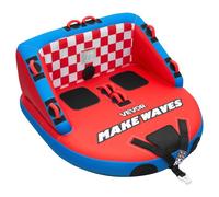 VEVOR Flotador de Arrastre Inflable para Navegación 2 Personas, Flotador Remolcable 166x154,5 cm Capacidad de 154 kg, para Deportes Acuáticos, con Cubierta de Nailon, Válvula de Seguridad, Rojo