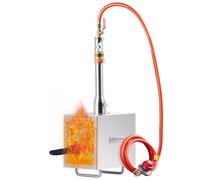 VEVOR Forja de Gas Propano Portátil, Horno de Forja de Gas Cuadrado con 1 Quemador, Temperatura Max 1427 ℃, Herramientas y Equipos de Forja de Gas Inox, para Cuchillos Pantales-Ferrantes Herreros