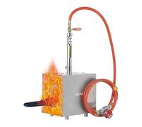 VEVOR Forja de gas propano portátil, horno de forja de 1 quemador, para fabricación de cuchillos y forja de metales, cuchillos herreros herreros, temperatura máx. 1427 ℃, Forma cuadrada