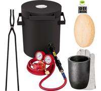 VEVOR Forja de Propano 0-350 psi Horno de Fundición Placa Laminada en Frío 10KG 10min Kit de Horno de Fundición de Metales para Bricolaje, Fábricas de Procesamiento de Joyas, Joyerías, Lavado de Oro