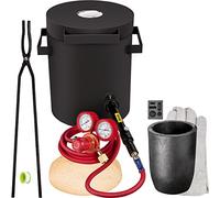 VEVOR Forja de Propano 0-350 psi Horno de Fundición Placa Laminada en Frío 10KG 10min Kit de Horno de Fundición de Metales para Bricolaje, Fábricas de Procesamiento de Joyas, Joyerías, Lavado de Oro