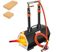VEVOR Forja de Propano de Gas 400 x 215 x 190 mm Forja de Cuchillos de Propano Horno de Forja Hexágono con 2 Quemadores, Alta Compatibilidad, Impresionante Aislamiento y Protección para Herreros