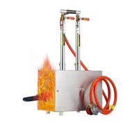 VEVOR Fragua de Gas Propano Portátil, con 2 Quemadores con Válvulas Ajustables, 1427 °C, de Forma Cuadrada, Acero Inoxidable, Horno de Fusión para Uso en Forja de Metales, 300 x 180 x 525 mm